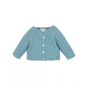 NEW FINA EJERIQUE girl's knitted baby cropped cardigan in blue